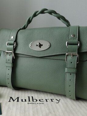 Mulberry Alexa Leather Satchel Cambridge Green